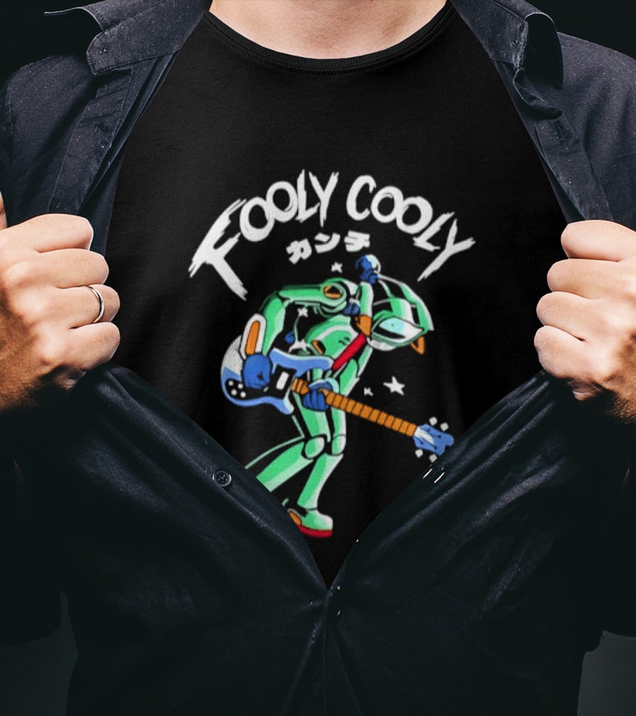 FLCL Fooly Cooly Kanchi Guitar Anime Gainax Robot T-Shirt