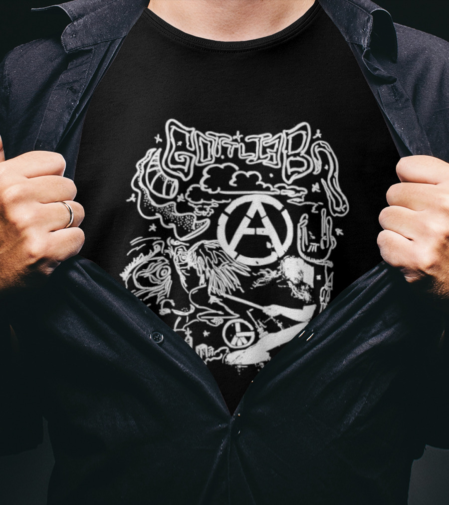 Gottlieb Anarchy Drummer Punk Band Chaos T-Shirt