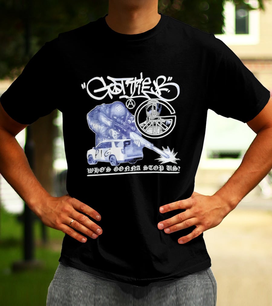 Gottlieb Anarchist Pig Who's Gonna Stop Us Tactical Graffiti T-Shirt