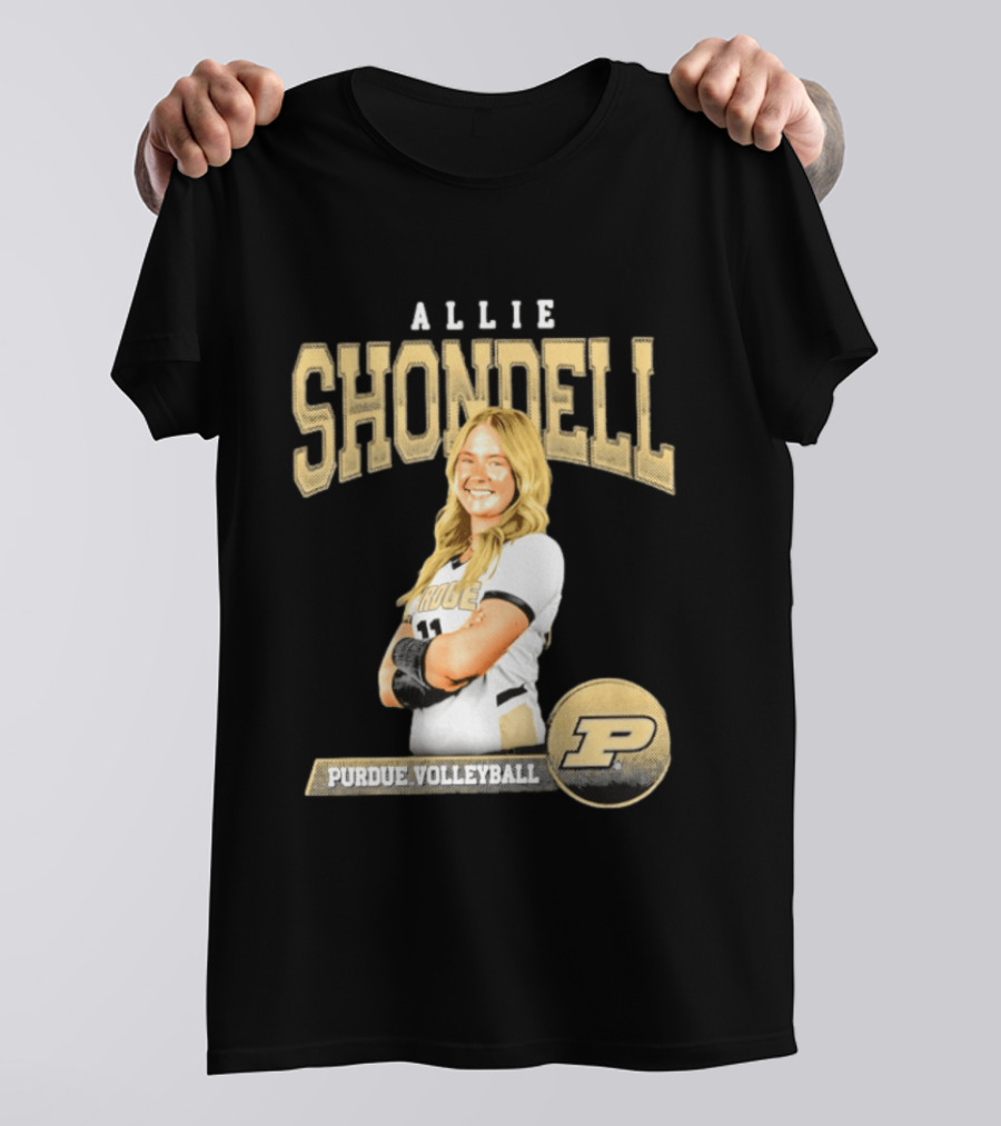 Allie Shondell Purdue Volleyball Player P Team T-Shirt
