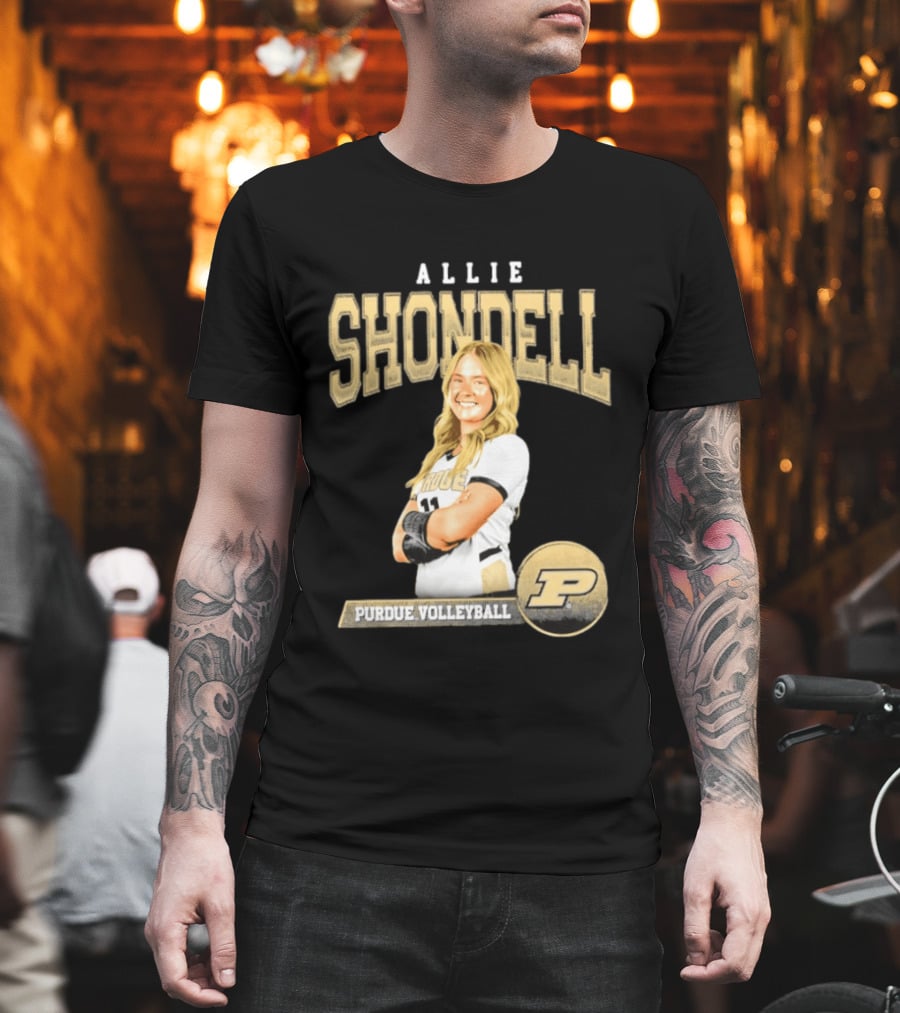 Allie Shondell Purdue Volleyball Player P Team T-Shirt