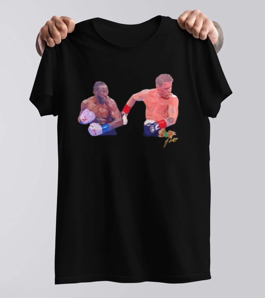 Terence Crawford Canelo Alvarez Boxing Showdown Gloves Raised T-Shirt