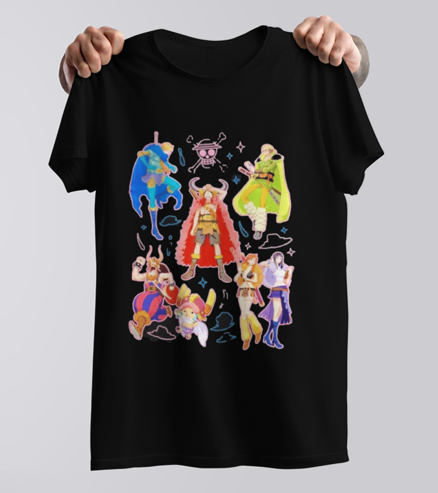 One Piece Straw Hat Pirates Collage Luffy T-Shirt