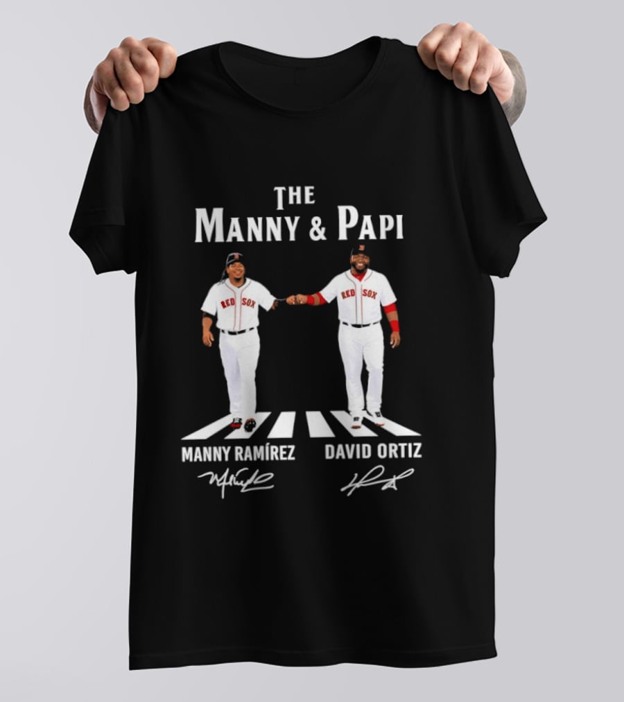 The Manny And Papi Manny Ramirez David Ortiz Red Sox Abbey Road Signatures T-Shirt