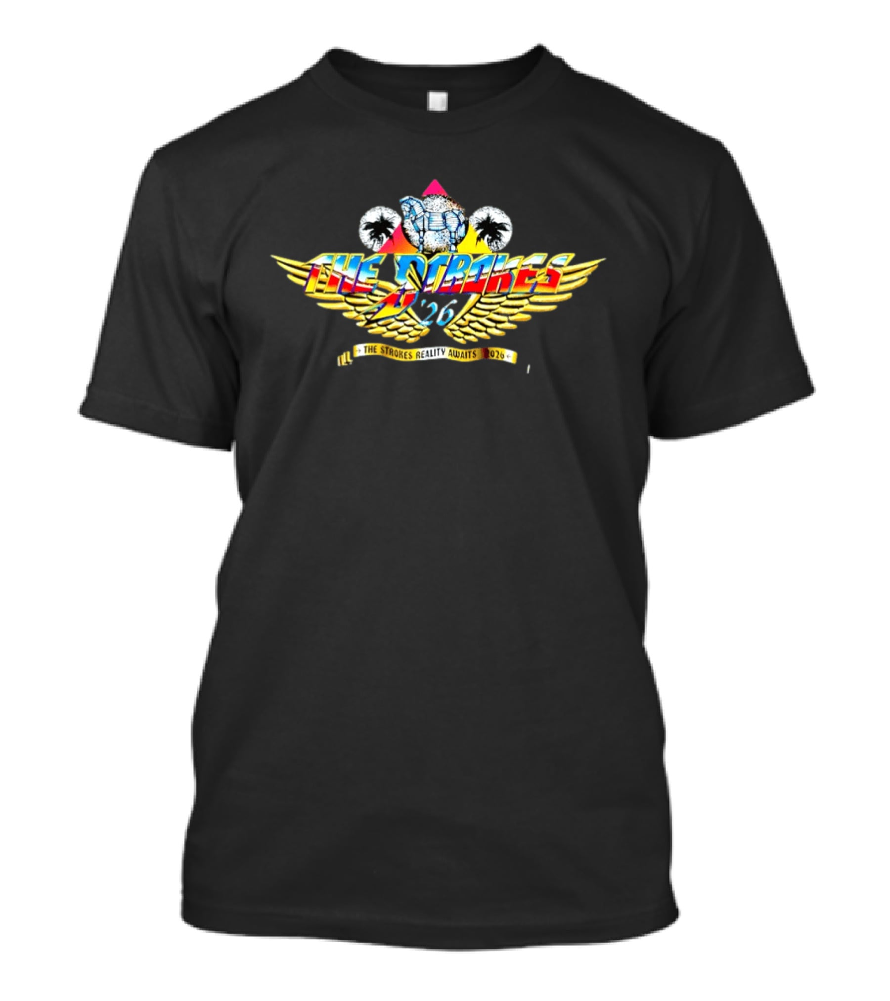The Strokes Reality Awaits 2026 Wings And Palms T-Shirt
