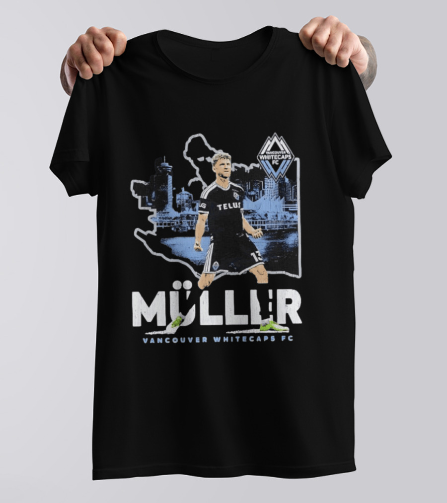Müller Vancouver Whitecaps FC City Skyline Map T-Shirt