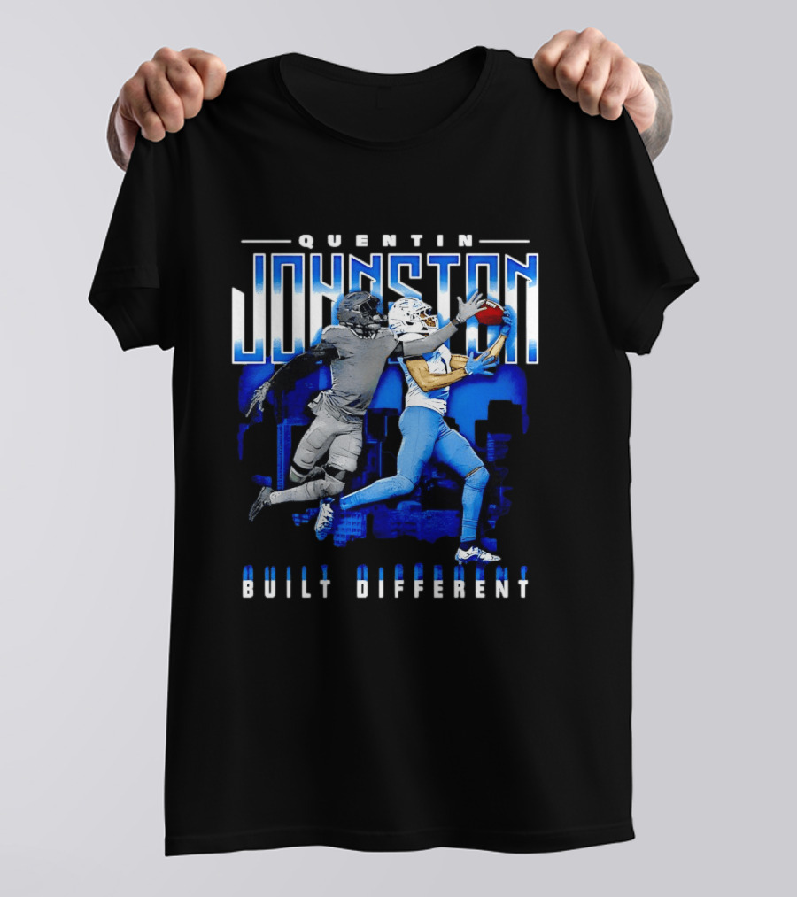 Quentin Johnston Los Angeles Chargers Built Different Skyline Catch T-Shirt