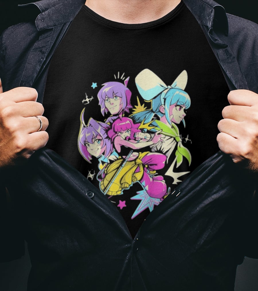 Unbeatable Video Game Anime Characters Colorful T-Shirt