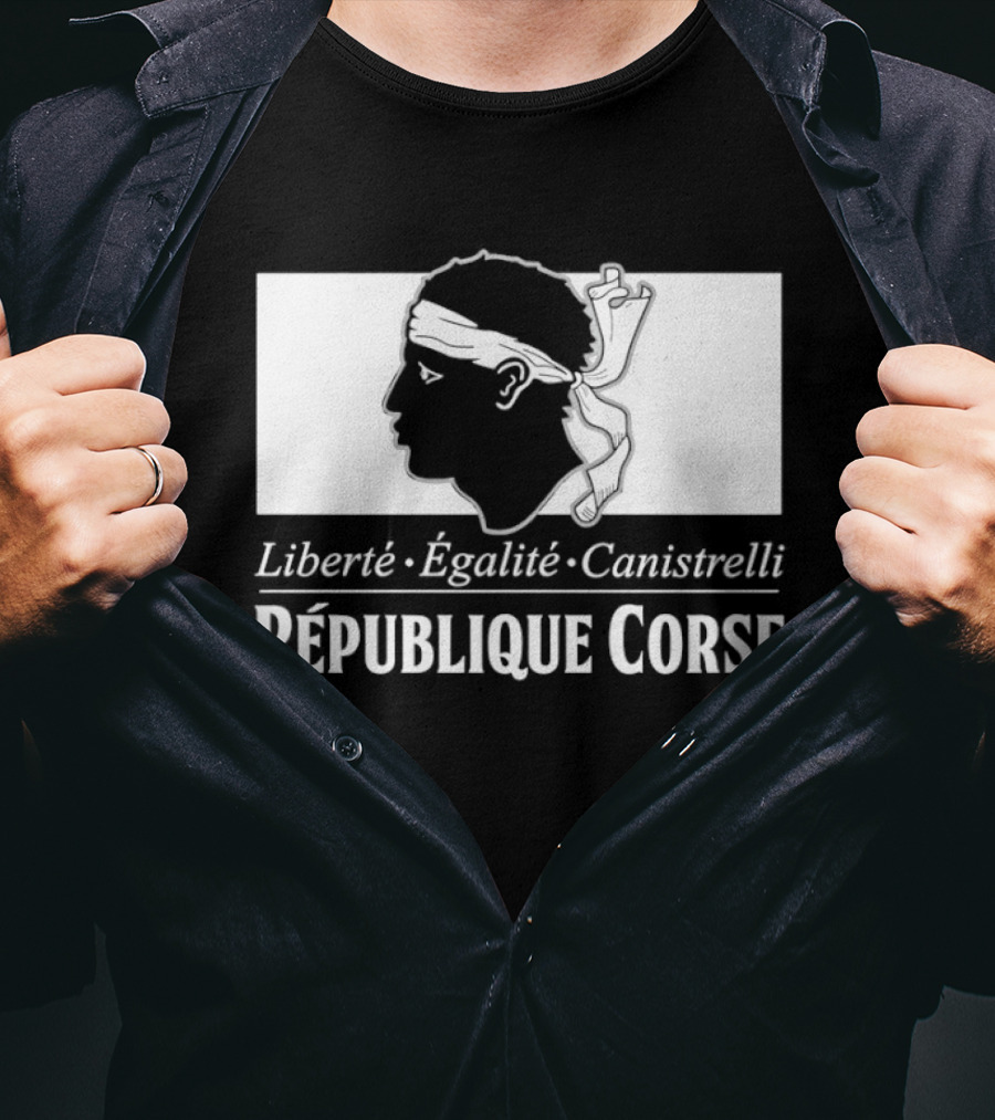 République Corse Liberté Égalité Canistrelli Banner T-Shirt