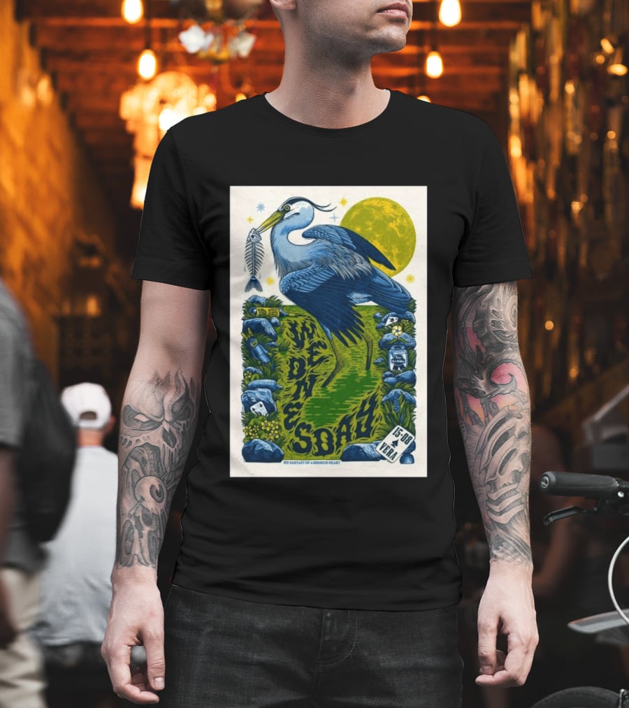 Wednesday 15 Aug 2026 Vera Groningen NL Heron Fantasy Of A Broken Heart T-Shirt