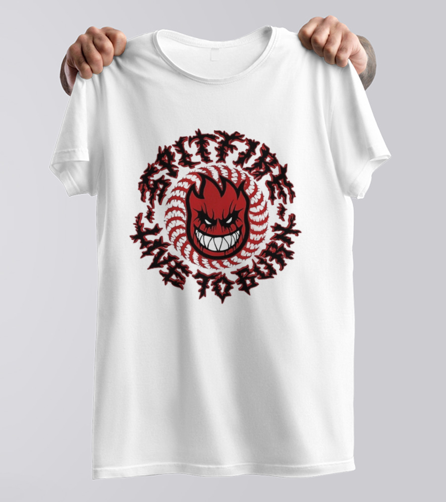 Spitfire Live To Burn Fireball Flamehead T-Shirt