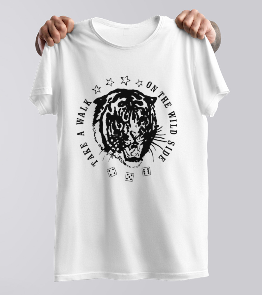 Take A Walk On The Wild Side Tiger Stars Dice T-Shirt