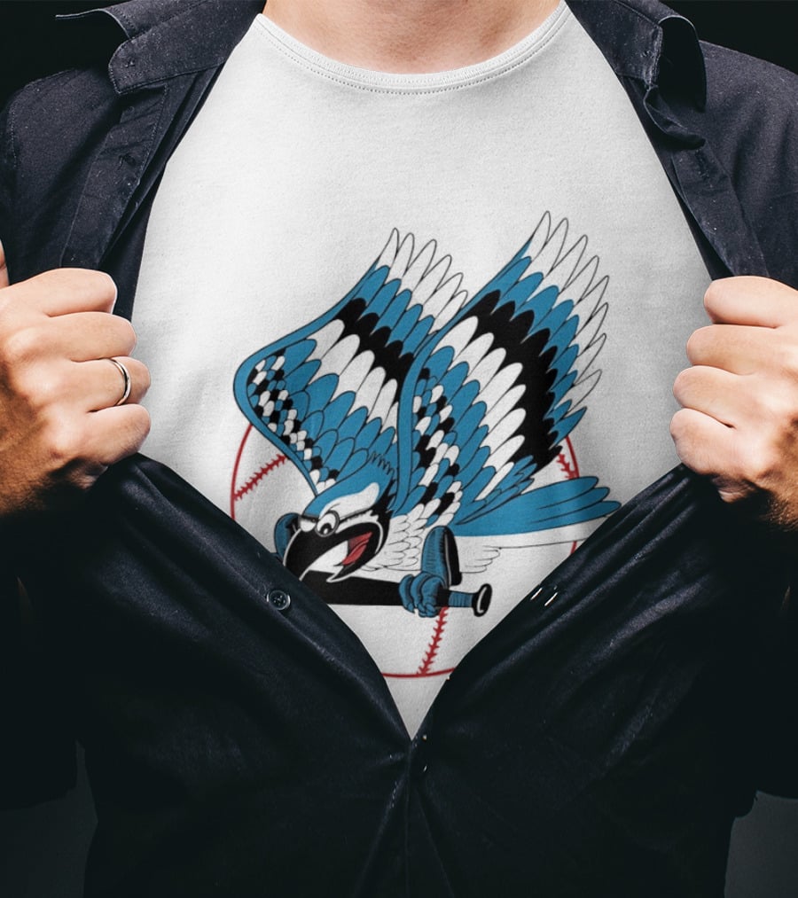 Toronto Blue Jays Flying Logo Majestic MLB Baseball Sportswear T-Shirt