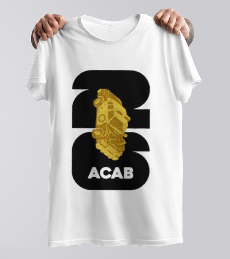 ACAB 1312 Upside Down Police Car Protest Abolition T-Shirt