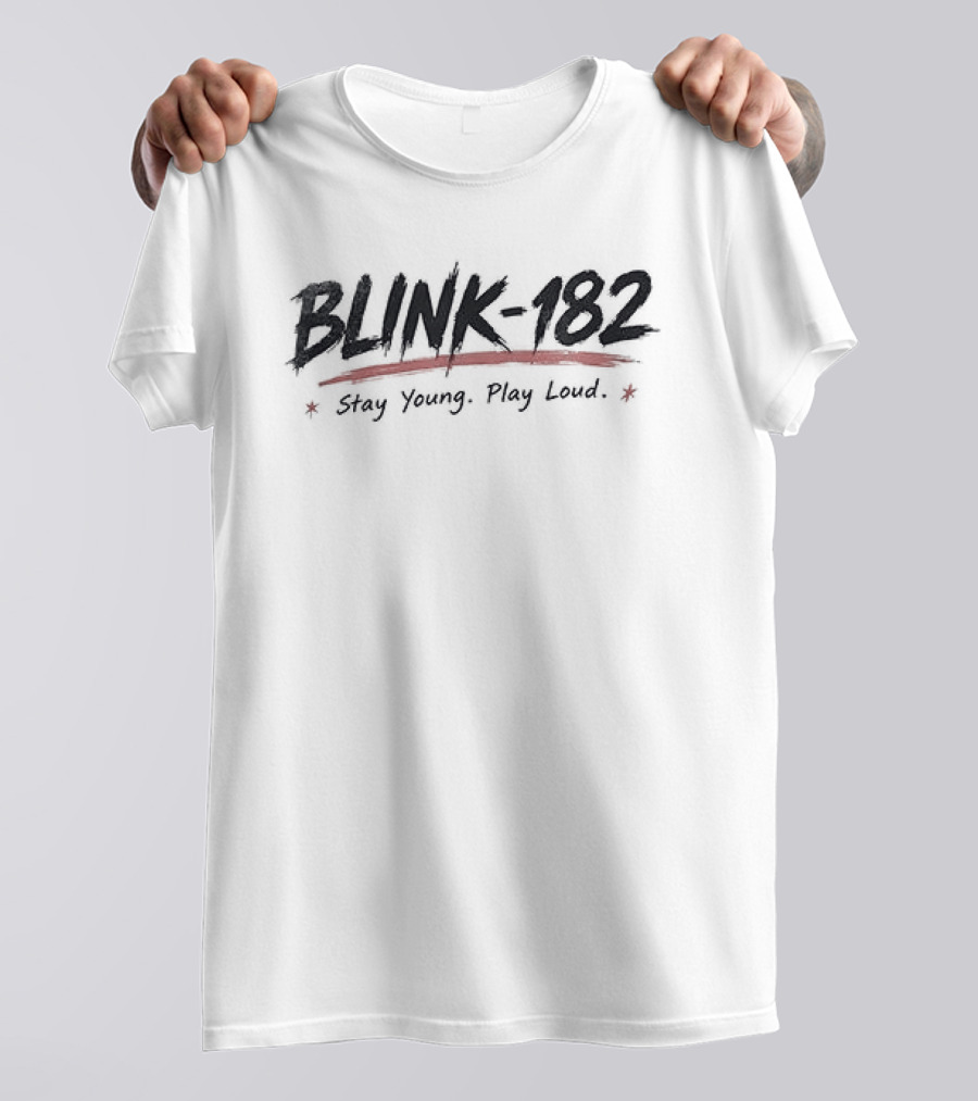 Blink 182 Stay Young Play Loud Retro Music T-Shirt