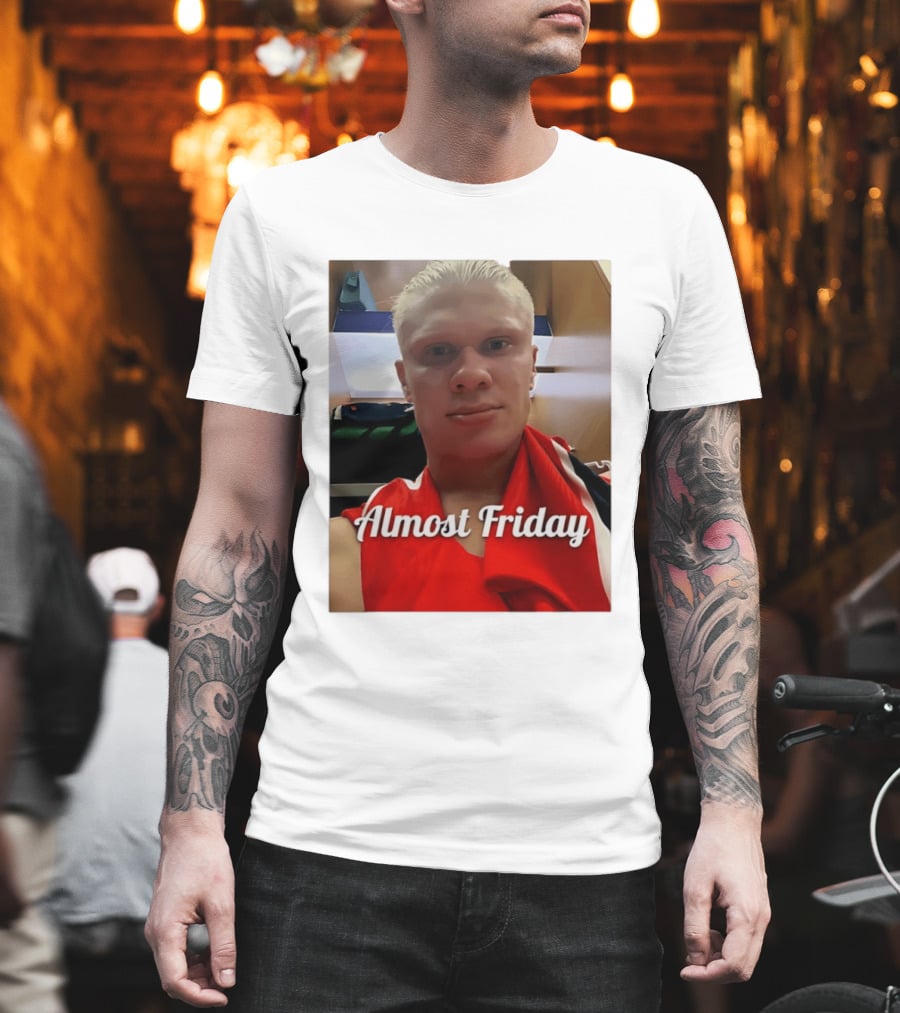 Haaland Selfie Almost Friday Locker Room Photo T-Shirt