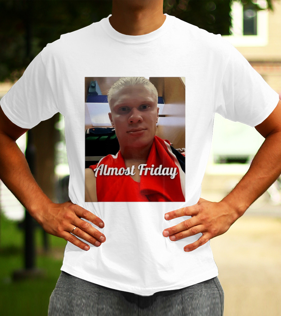 Haaland Selfie Almost Friday Locker Room Photo T-Shirt