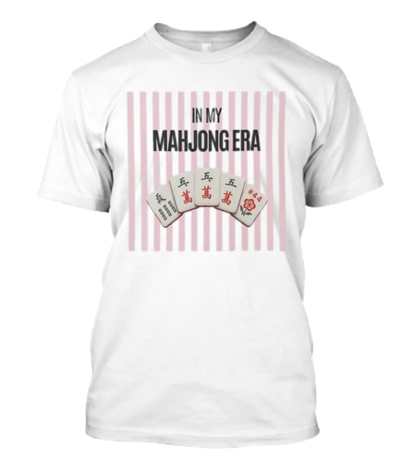 In My Mahjong Era Number 44 Mahjong Tiles Pink T-Shirt
