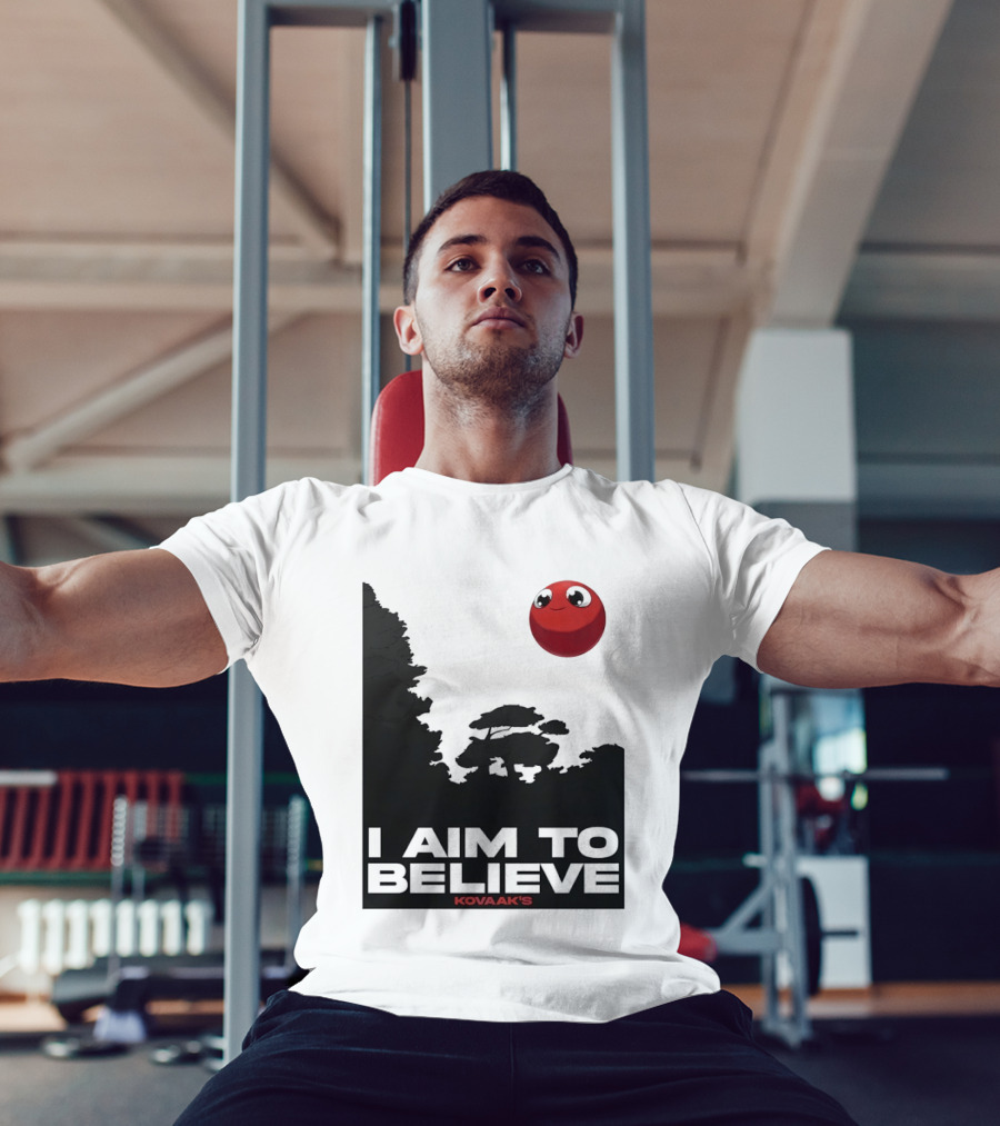 Kovaak's I Aim To Believe Red Ball T-Shirt