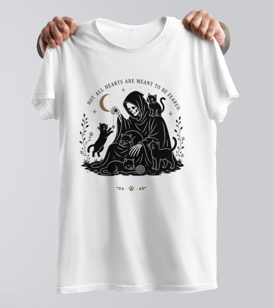 Reaper And Cats Not All Hearts Are Meant To Be Feared Yujin Clothing T-Shirt