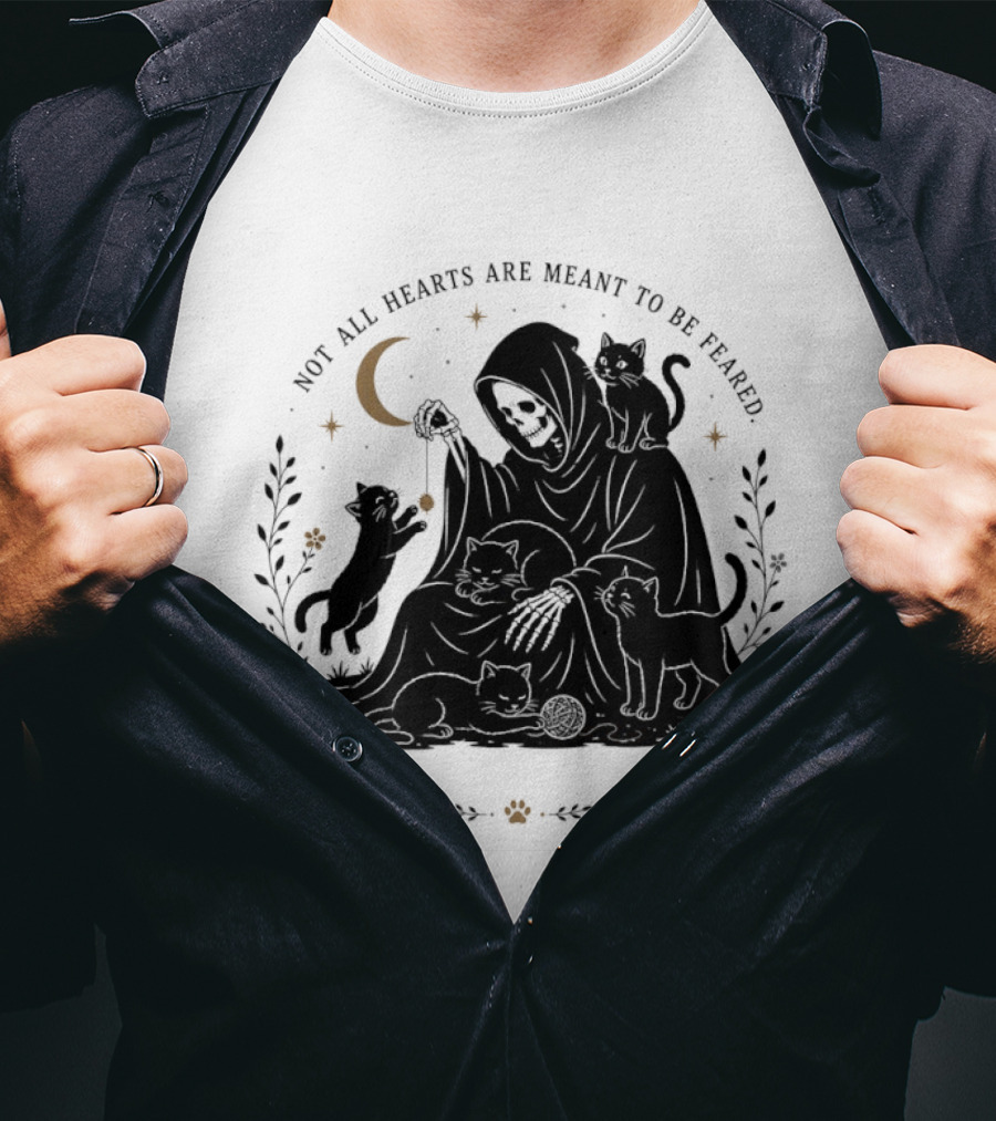 Reaper And Cats Not All Hearts Are Meant To Be Feared Yujin Clothing T-Shirt