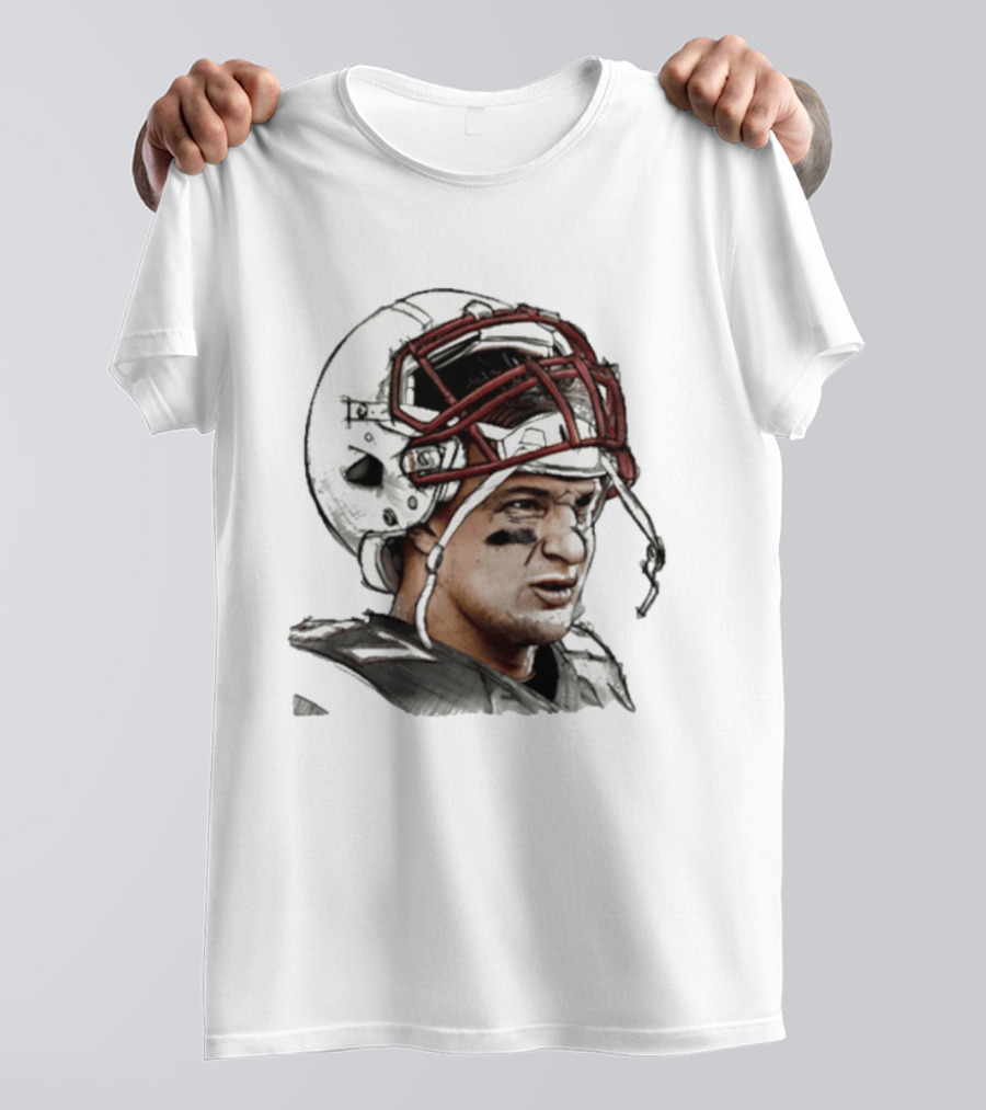 Rob Gronkowski New England Patriots Swag Head Helmet Football T-Shirt