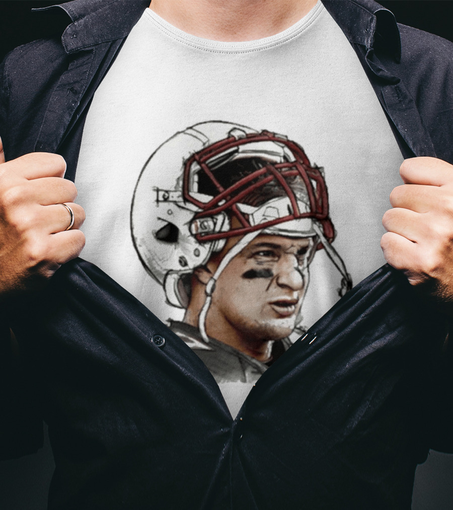 Rob Gronkowski New England Patriots Swag Head Helmet Football T-Shirt