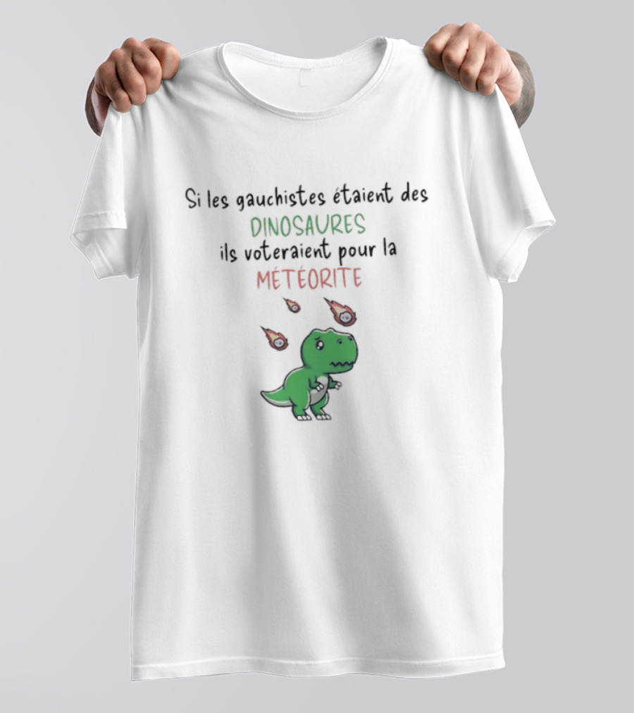 Si Les Gauchistes Étaient Des Dinosaures Ils Voteraient Pour La Météorite Dinosaures Météorite Rex T-Shirt