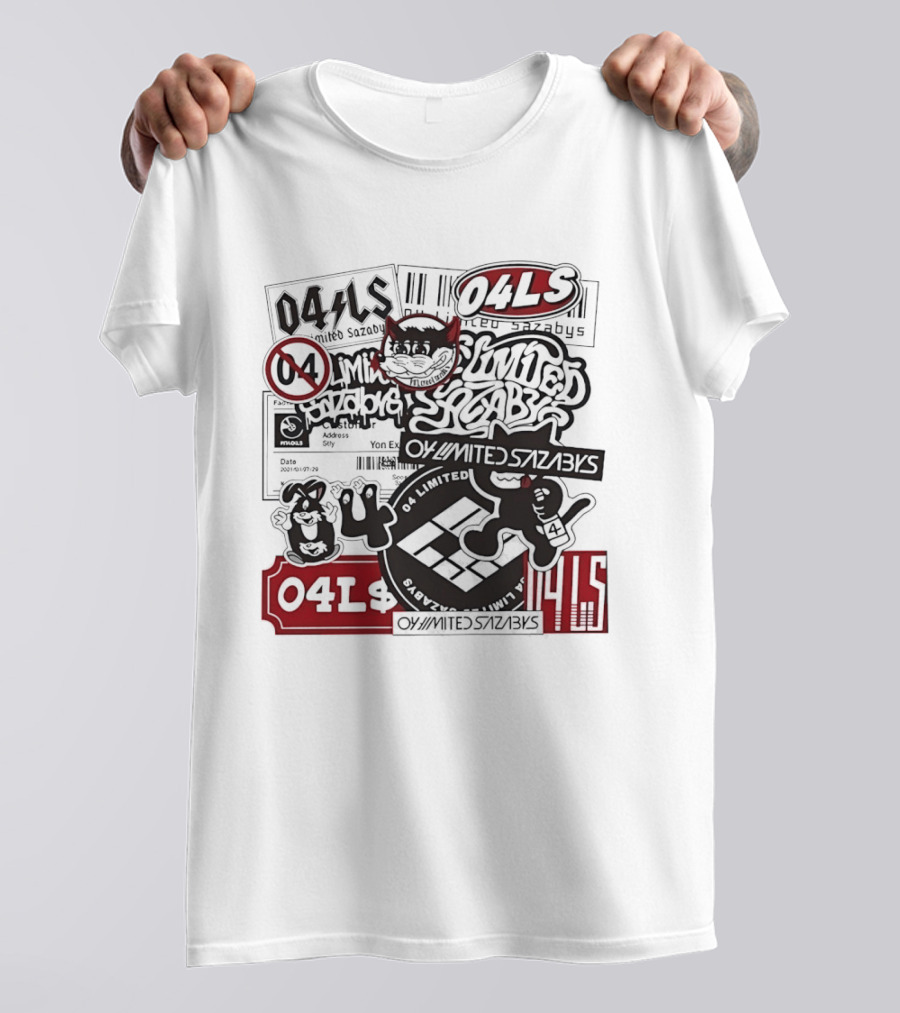 04 Limited Sazabys Sticker Collage Cat Icon O4LS T-Shirt