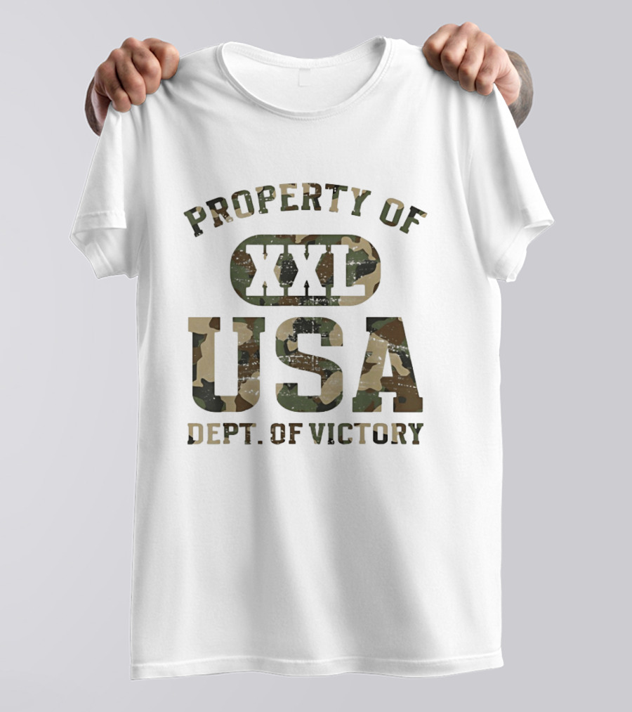 Property Of Xxl Usa Dept Of Victory Camo T-Shirt