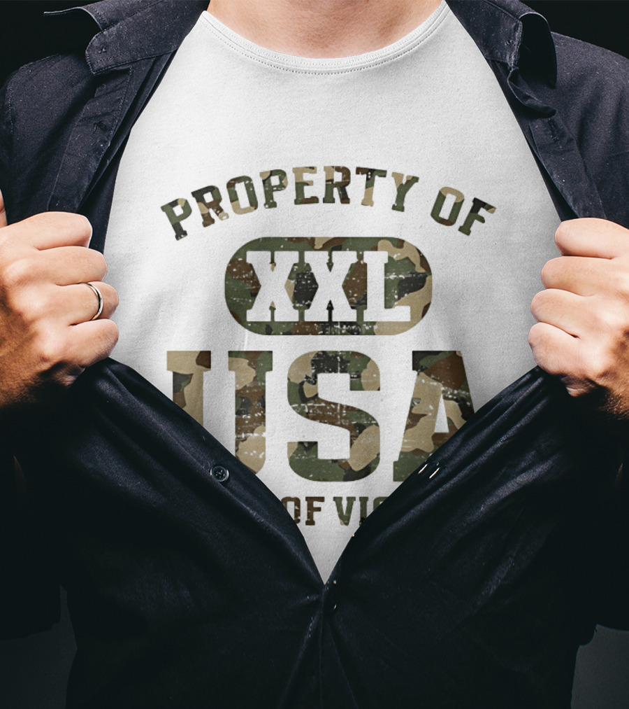 Property Of Xxl Usa Dept Of Victory Camo T-Shirt