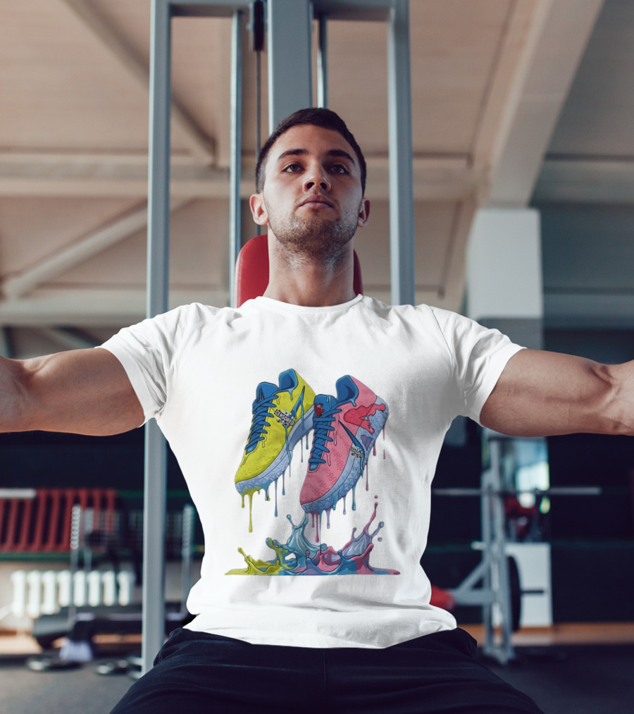Dripping Paint Sneakers Censored T-Shirt