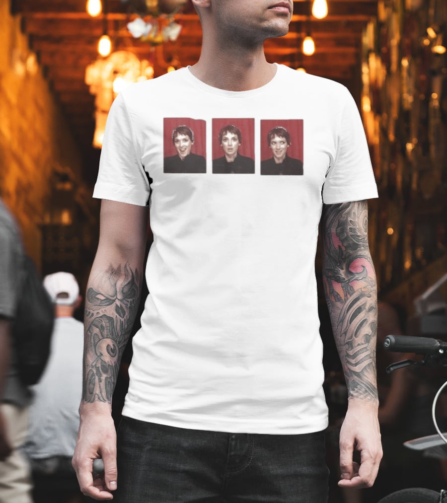 Simone Ashley Winona Ryder Photobooth Red Curtain Triptych T-Shirt