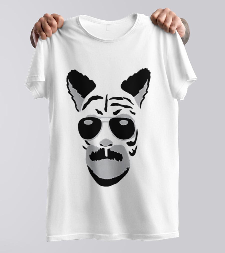 Fallout Tiger Mustache Aviator Sunglasses T-Shirt
