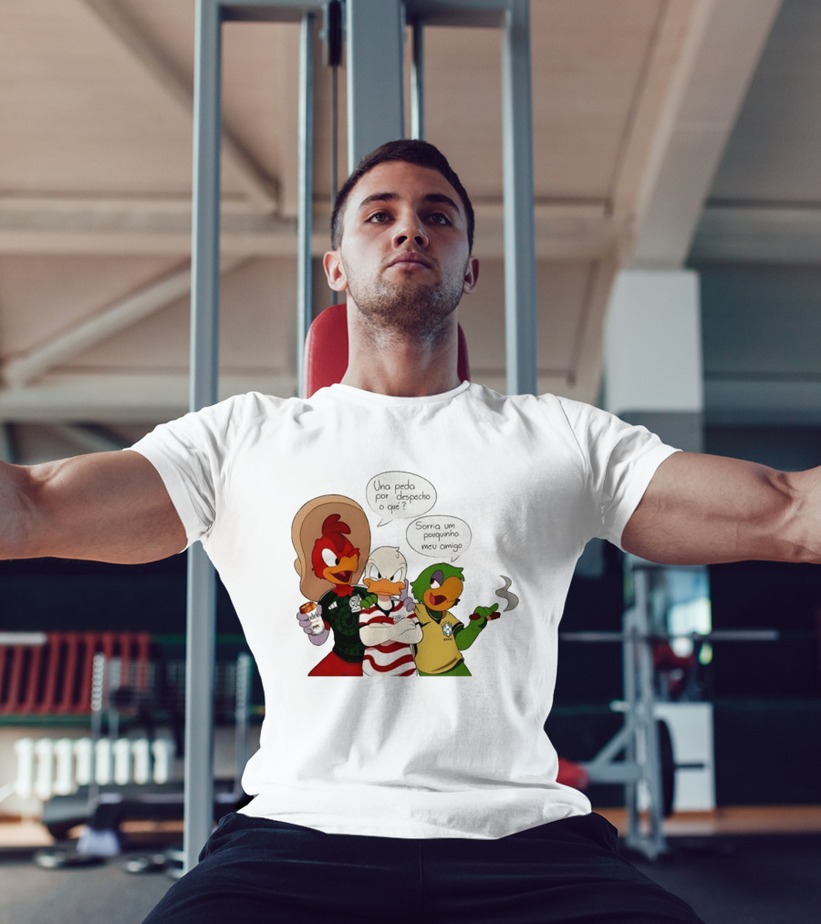 The Three Caballeros Panchito Pistoles Donald Duck José Carioca México USA Brazil Jerseys Soccer Fan Collection T-Shirt