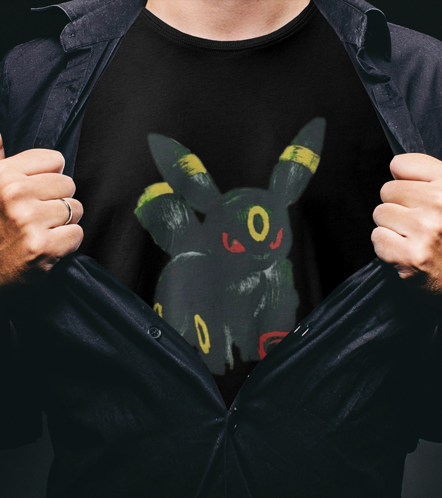 Umbreon Pokemon Distressed T-Shirt