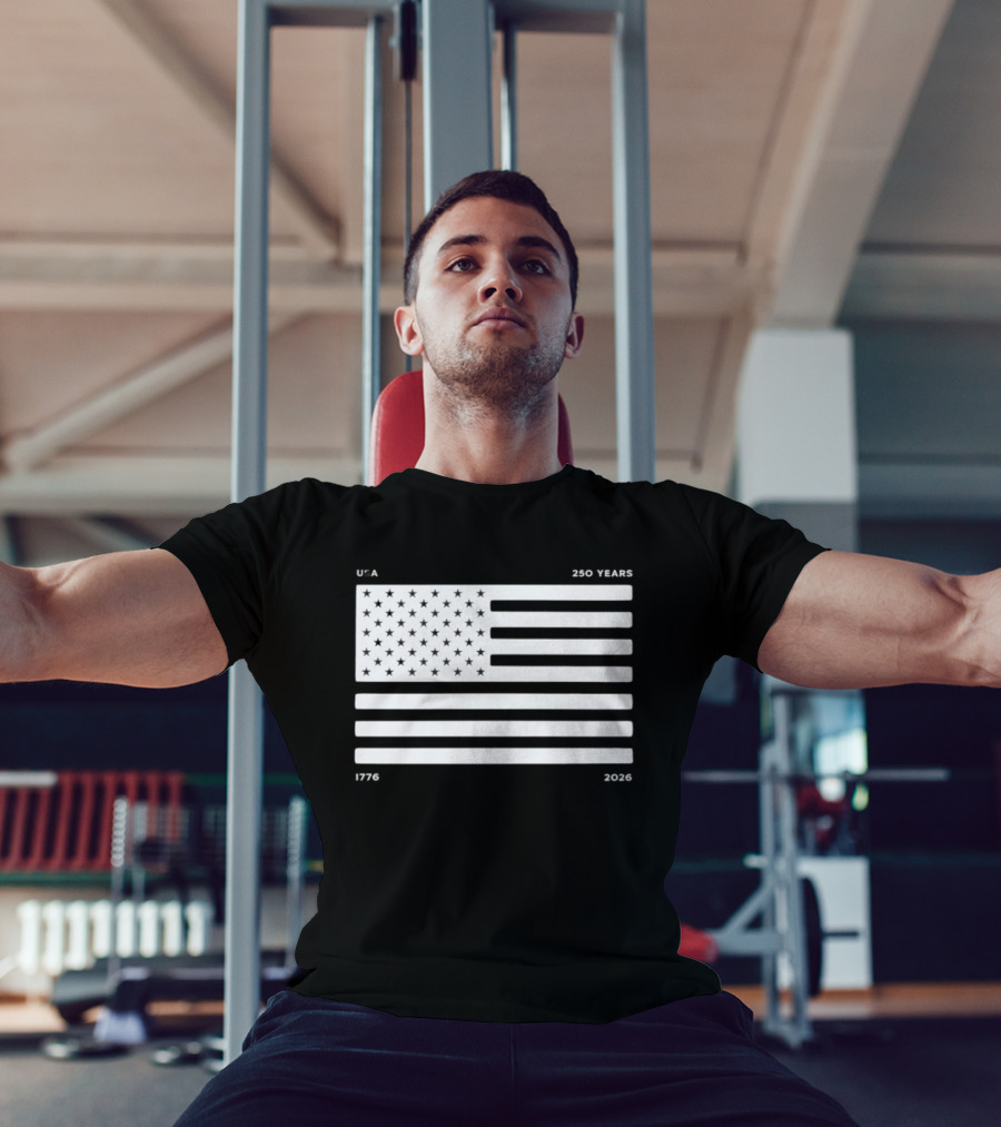 USA 250 Years 1776 2026 American Flag 250th Anniversary Celebration T-Shirt
