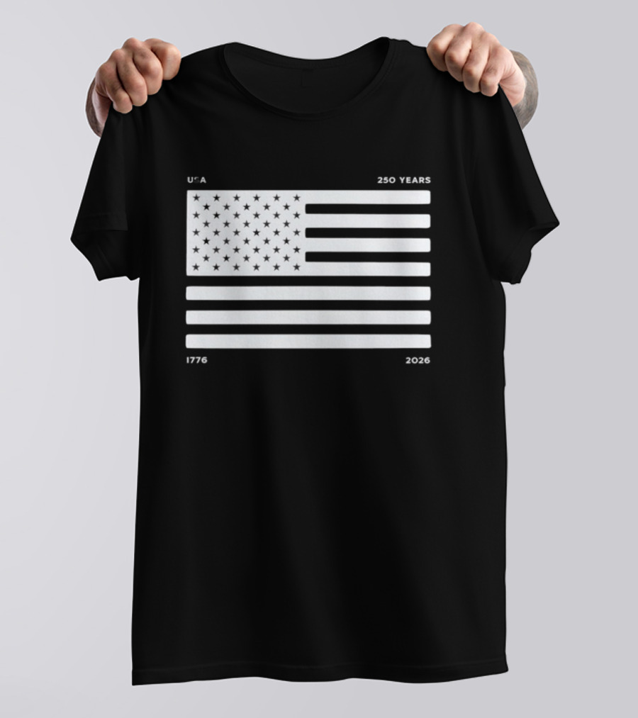 USA 250 Years 1776 2026 American Flag 250th Anniversary Celebration T-Shirt