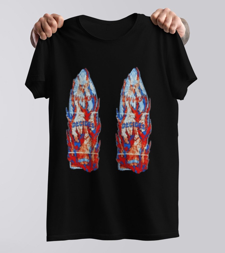 Who Decides War Stained Glass Angels In Flames Streetwear T-Shirt