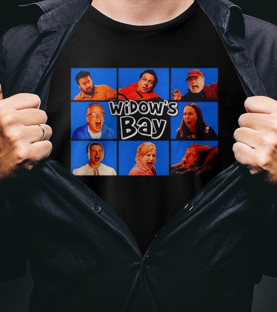 Widow's Bay Screaming Cast Faces Collage T-Shirt