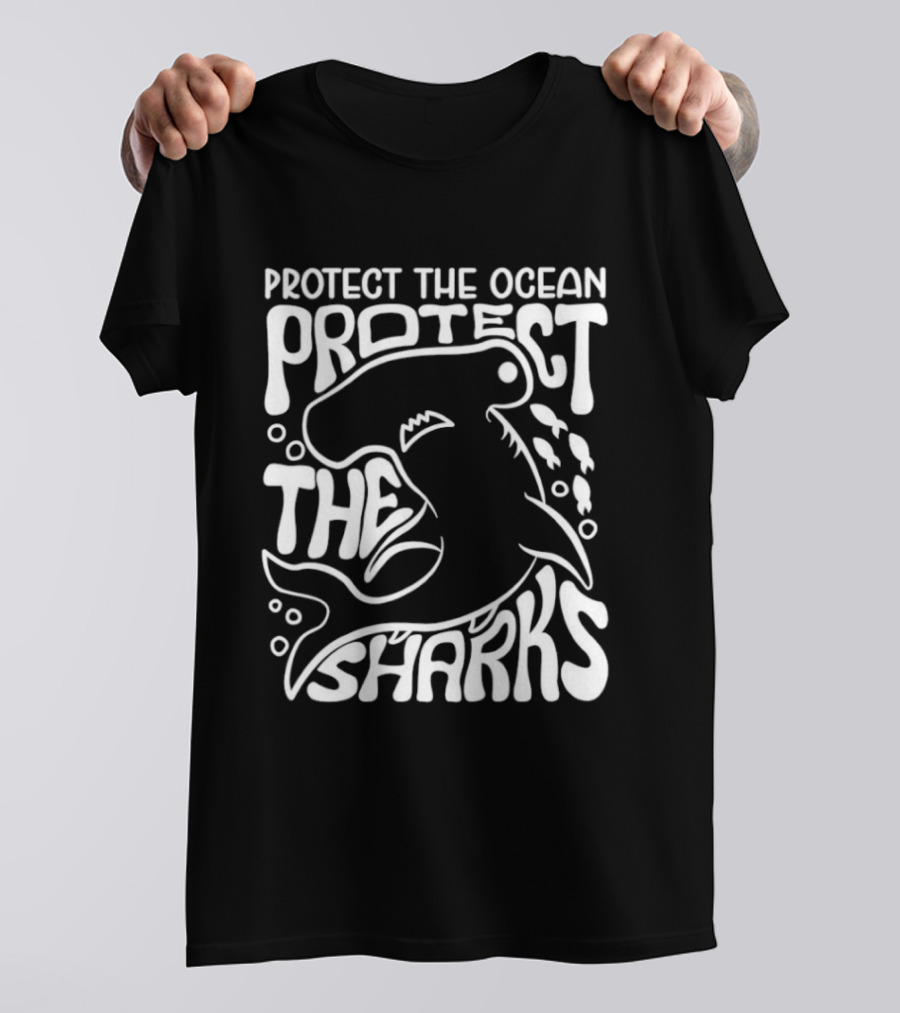 Protect The Ocean Protect The Sharks Hammerhead Shark Advocacy T-Shirt