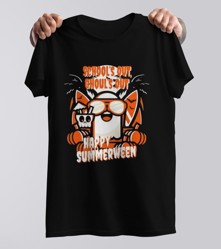 School's Out Ghoul's Out Happy Summerween Retro Fun T-Shirt