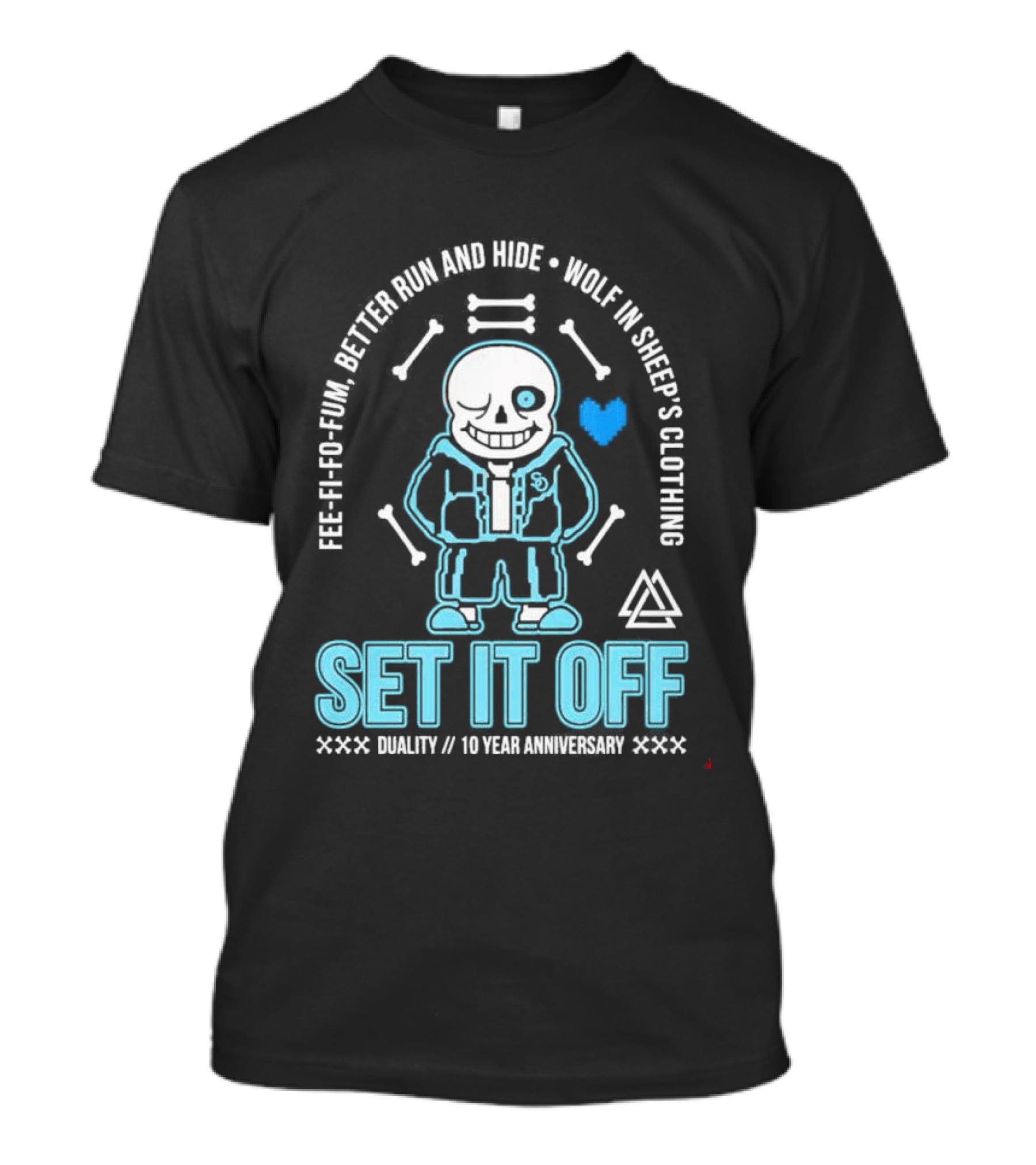 Set It Off Duality 10 Year Anniversary Undertale Sans Wolf In Sheep's Clothing T-Shirt