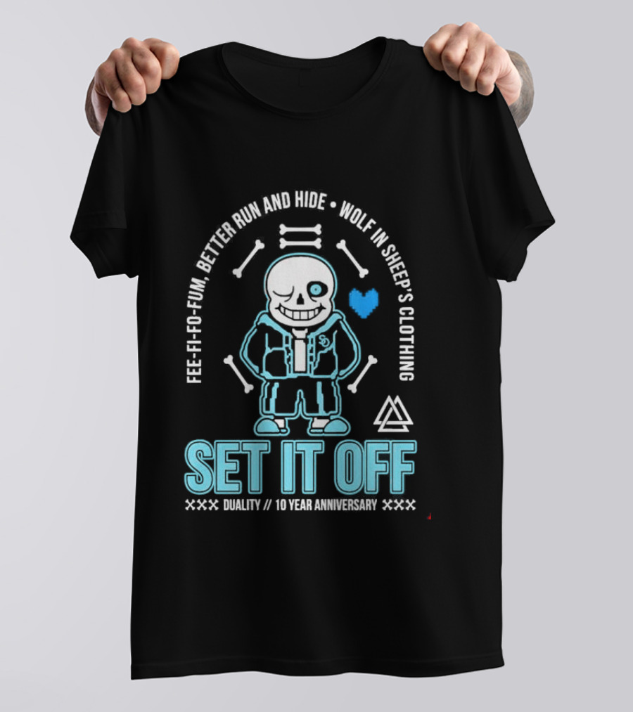 Set It Off Duality 10 Year Anniversary Undertale Sans Wolf In Sheep's Clothing T-Shirt