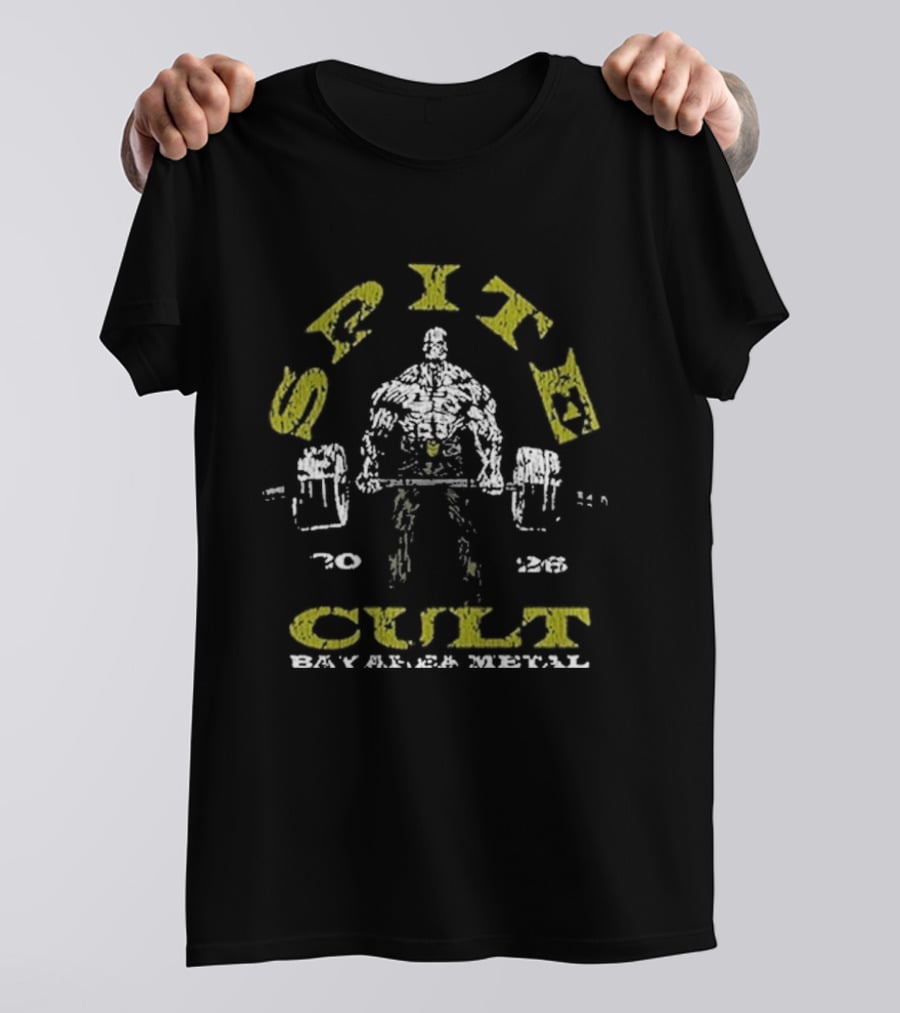 Spite Cult Gold's Gym Bay Area Metal Heavy Lifting T-Shirt