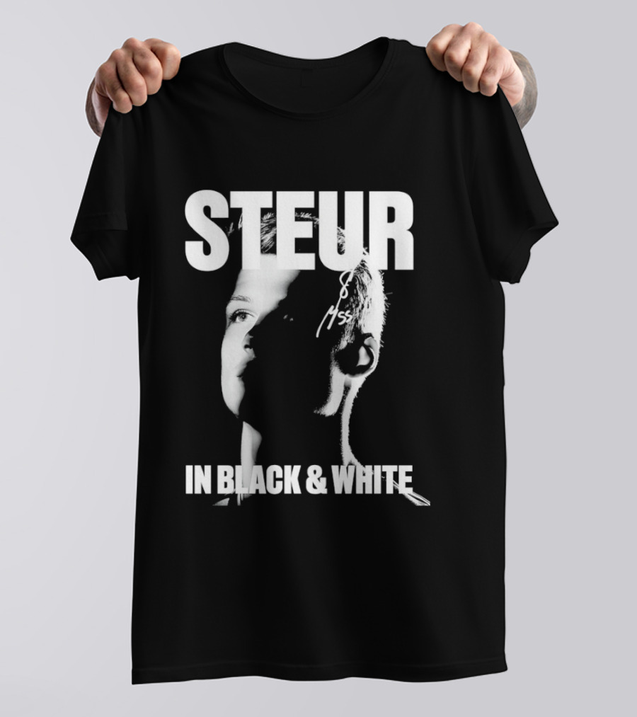 Steur In Black & White Monochrome T-Shirt