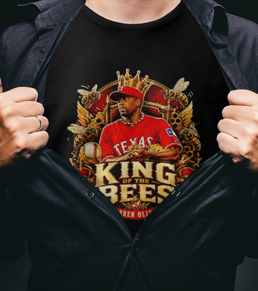Texas Rangers Darren Oliver King Of The Bees Baseball Legends T-Shirt