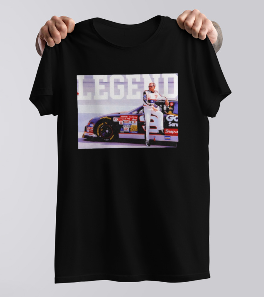 Dale Earnhardt Legend Goodwrench Service Plus Car Racing Image T-Shirt