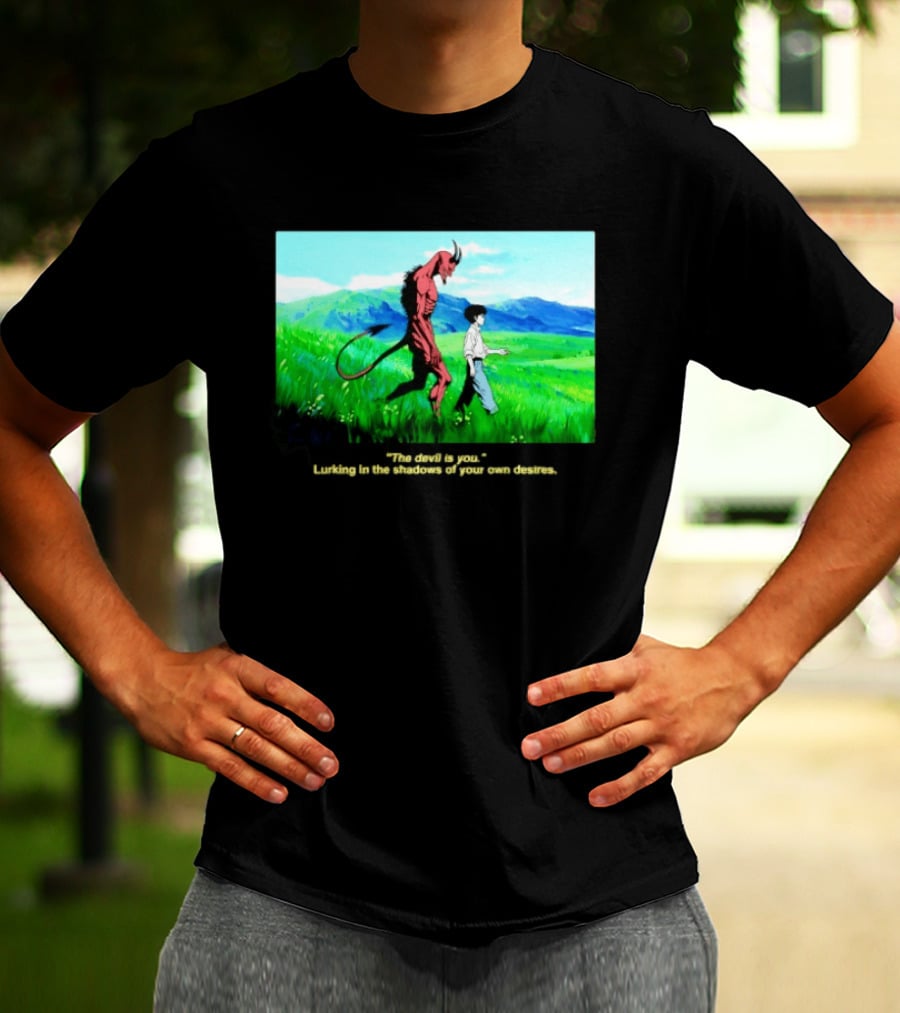 The Devil Is You Lurking In The Shadows Of Your Own Desires Anime Character Scene T-Shirt