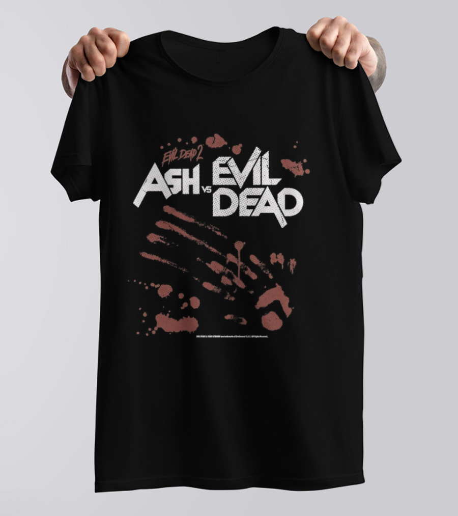 Ash Vs Evil Dead Bloody Handprint Scary Movie Cult Classic Horror T-Shirt